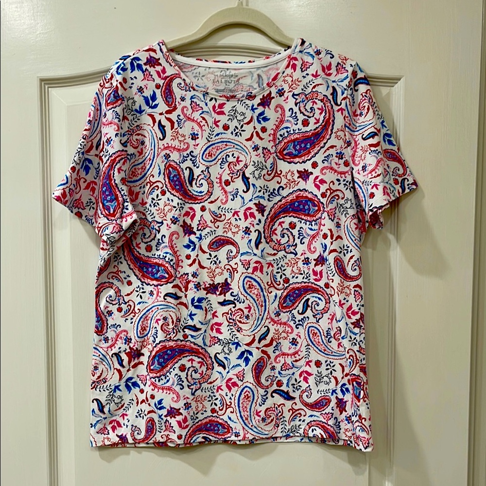 Talbots Soft Paisley T shirt